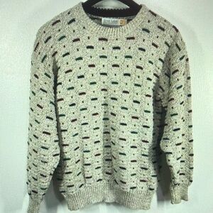 Men's Cream Sweater with Pattern